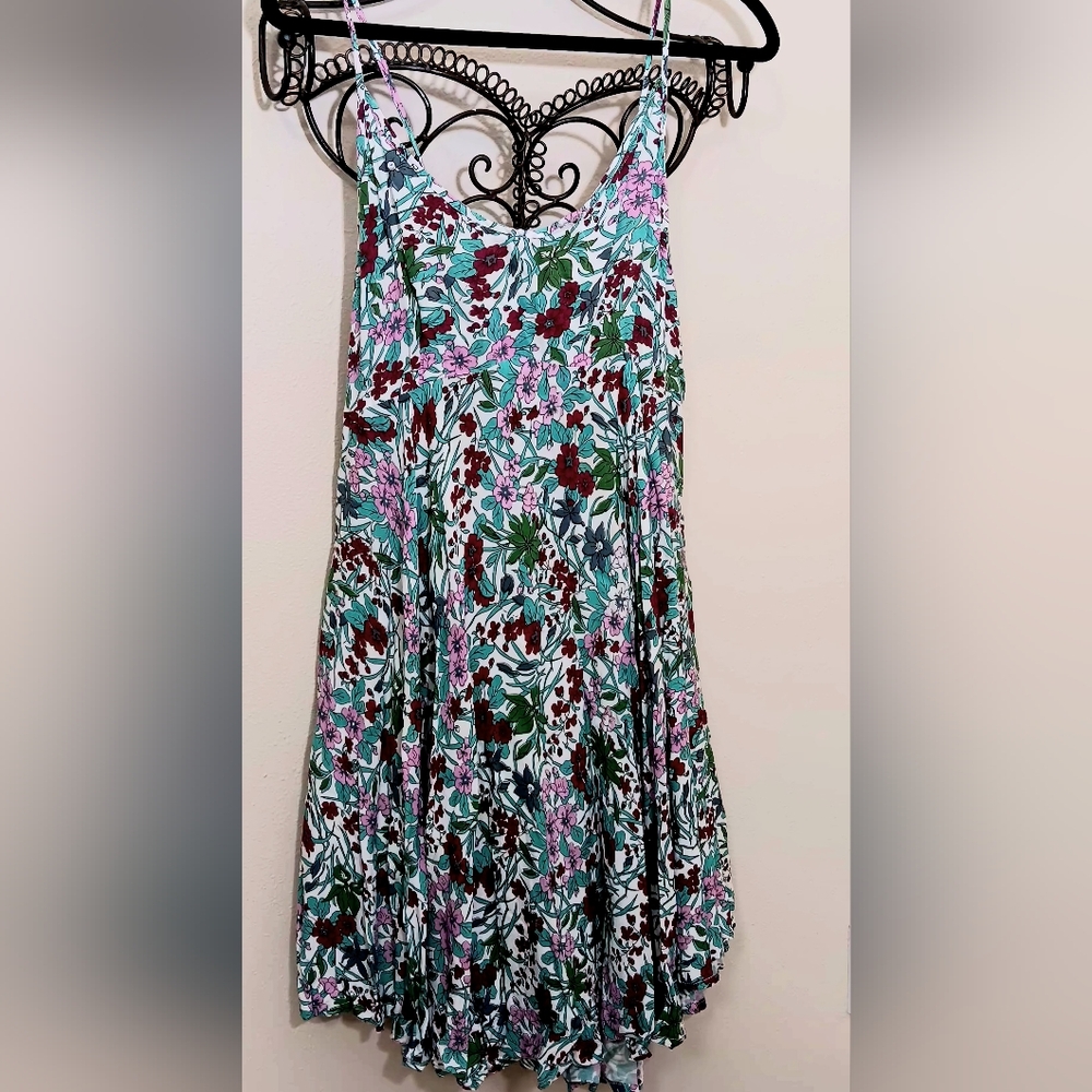 Floral Boho tapered hem Mexicali Blues Relaxed Flowy Mini Dress